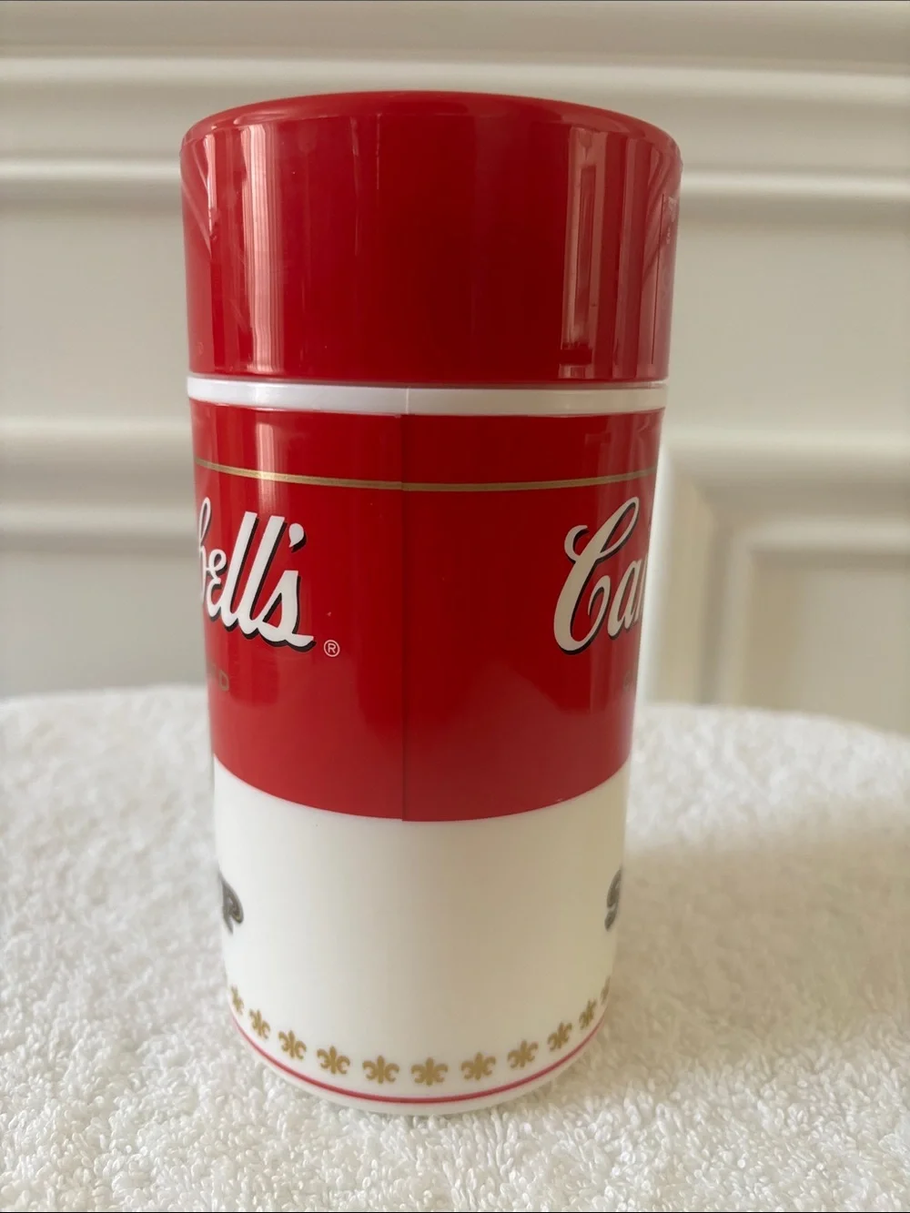 Cambell’s Red & White Condensed Soup Container - Keeps Soup Warm Dated 1998